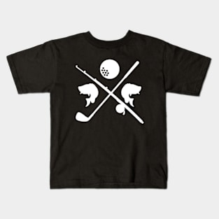 Golf Club Fishing Rod Kids T-Shirt